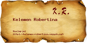 Kelemen Robertina névjegykártya