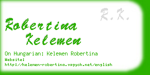 robertina kelemen business card
